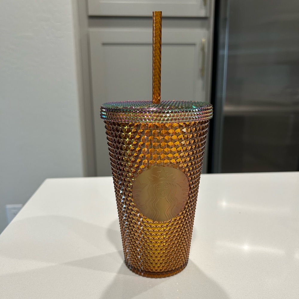 Starbucks 50th Anniversary Limited Edition Bronze Copper Studded 16oz Tumbler